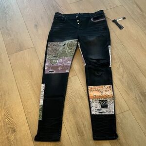 AMIRI Black Jeans with Chain Detail